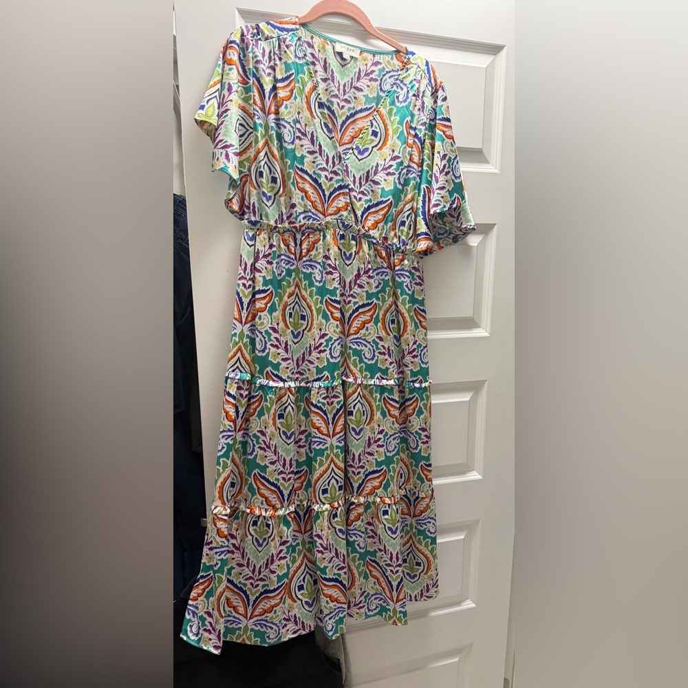 Umgee Multicolor Kids Dress with Leaf Design